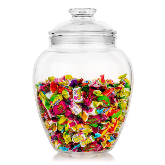 1 Gallon Cookie & Candy Jar with Lid, 128 oz Premium Acrylic Clear Apothecary Jar, Wedding & Home Décor Centerpiece