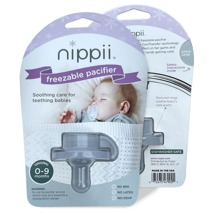 Freezable Teething Pacifier, Baby Teether Toys 0-9 Months, BPA Free