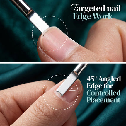 Cuticle Pusher Tool & Spoon Nail Cleaner