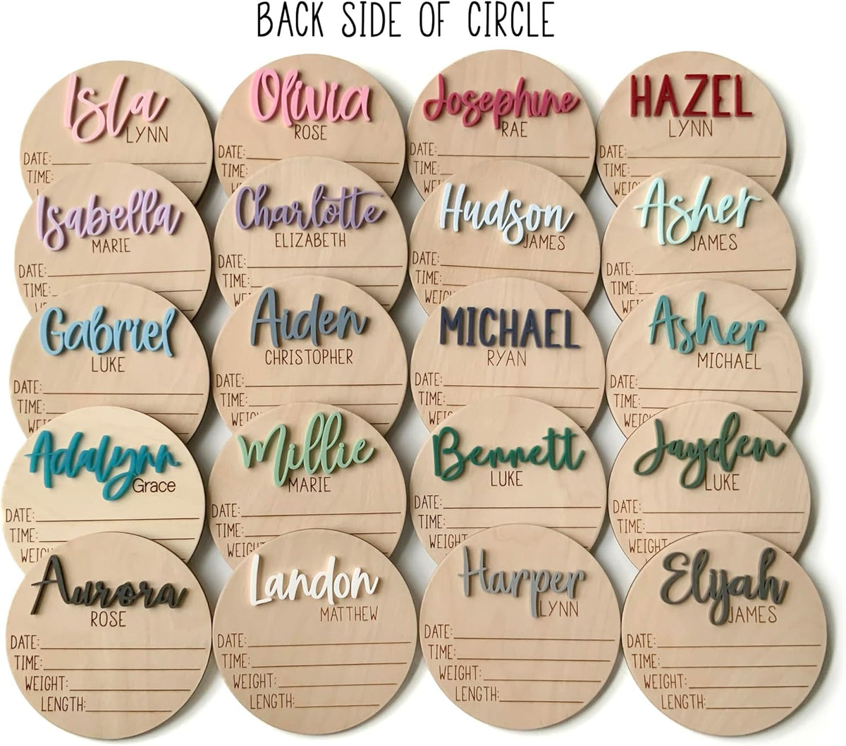 Double Sided Personalized Newborn Announcement Sign for Hospital, Baby Birth Announcement Sign, Newborn Photography Props, Announcement Sign for New Baby
