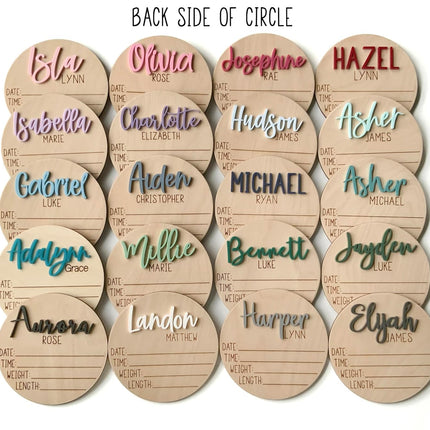 Double Sided Personalized Newborn Announcement Sign for Hospital, Baby Birth Announcement Sign, Newborn Photography Props, Announcement Sign for New Baby