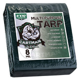 8x10Ft Multipurpose Waterproof Poly Tarp Cover 8 Mil, Green