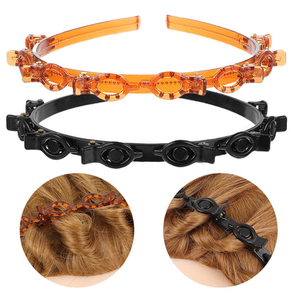 Headband With Clips, Bangs Hairstyle Hair Clip Headband