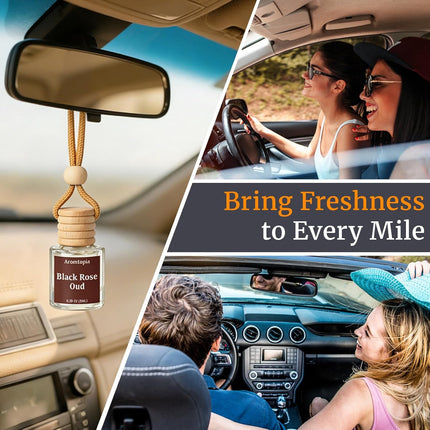Car Air Fresheners, Hanging Car Fragrance Diffuser, Aromtopia Elegant Hotel-Inspired Scent, Car Odor Eliminator, Long-Lasting, Car Accessories Gift for Women & Men Gift (Hotel Ritz-Carlton), Pack of 2