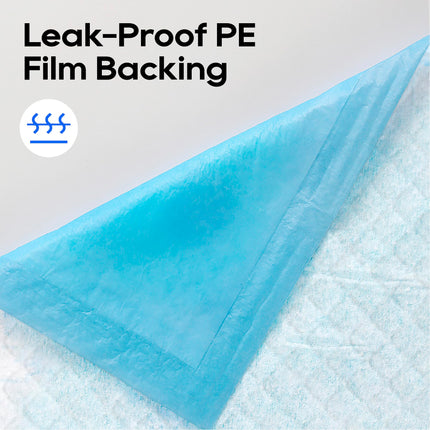 All-Absorb, Pequeño 17.5" x 23.5", 120 Unidades, Tapetes de Entrenamiento para Perros y Cachorros, Ultra Absorbentes y Eliminadores de Olores, Tapetes de Entrenamiento para Baño de 5 Capas a Prueba de Fugas con Superficie de Secado Rápido, Azul, A05