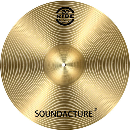 20" Ride Cymbal for Drum Set – Traditional Ride Cymbals with Clear Bell and Ping. Durable Drum Kit Cymbals for Beginners and Practice