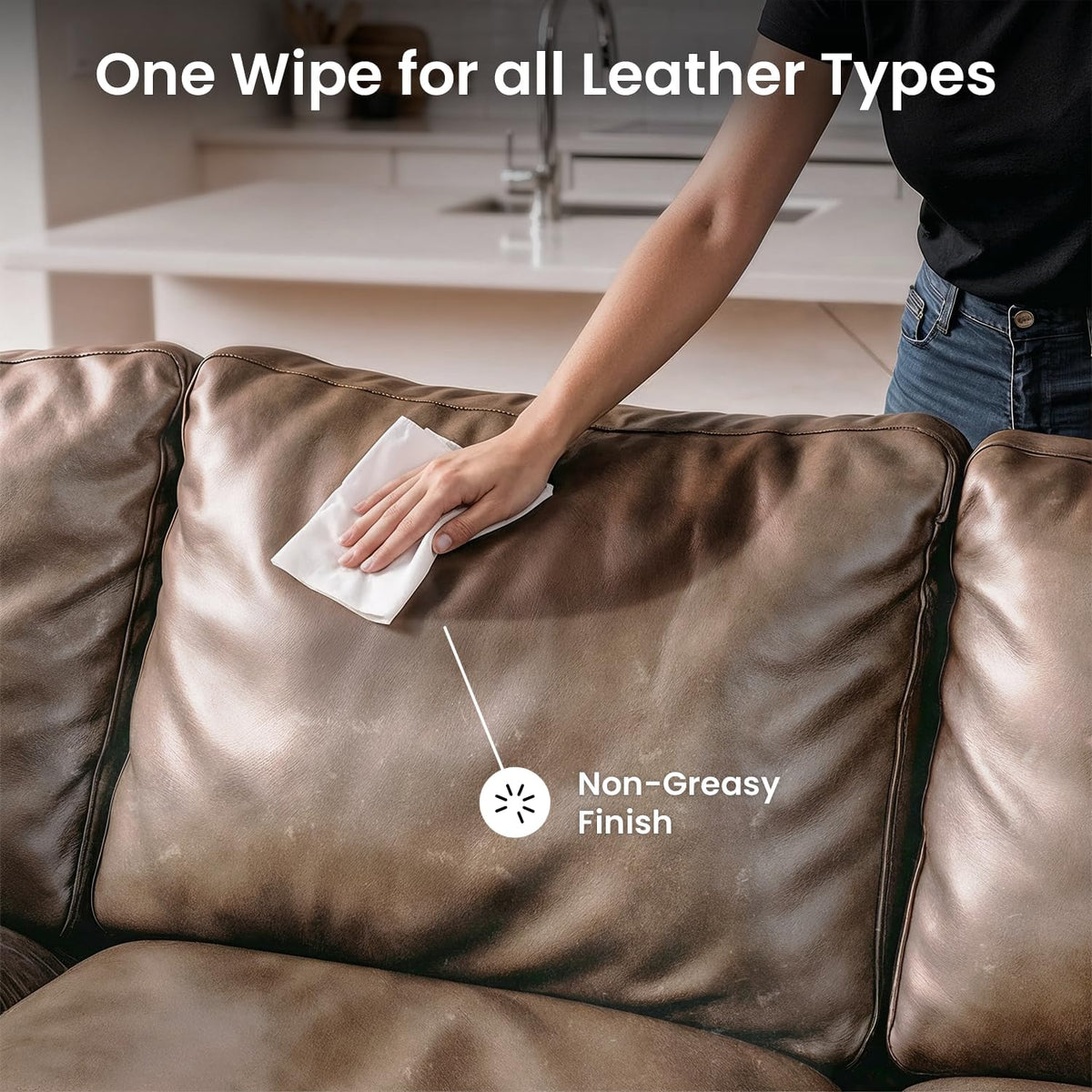 Leather Cleaner Wipes 4-in-1 Cleaner and Conditioner, 3 Pack (90 Total) - photo 4