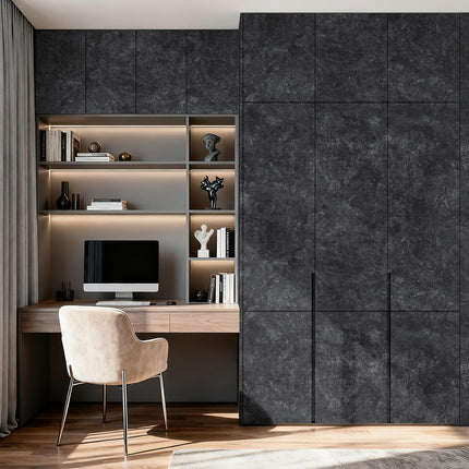 15.7'' x 118.1'' Concrete Wallpaper Peel and Stick - Grey Cement Wall Paper