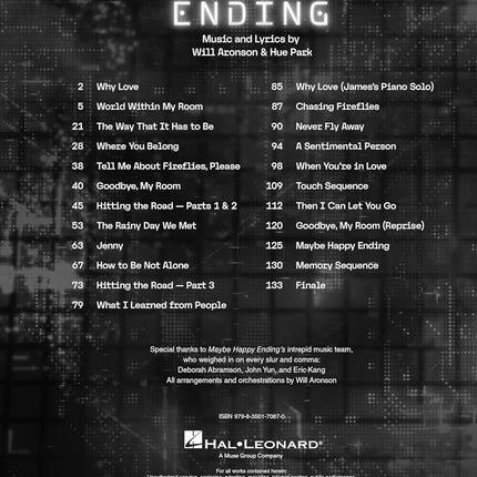 Maybe Happy Ending - Winner of 6 Tony Awards Including Best Musical: Vocal Selections
