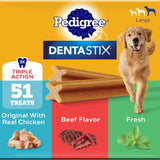 Large Dog Treats, Original, Beef & Fresh, 2.73 lb. Variety Pack (51 Treats Total)