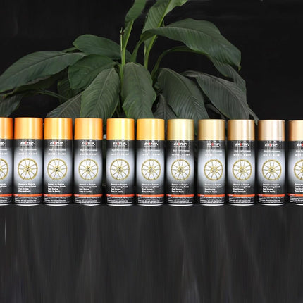 EASTUP Premium Metallic Acrylic Enamel Wheel Paint Orange-Gold Color - Brilliant Finish, High Durability, Fade-resistant, Quick Drying Rim Coating Spray Paint.