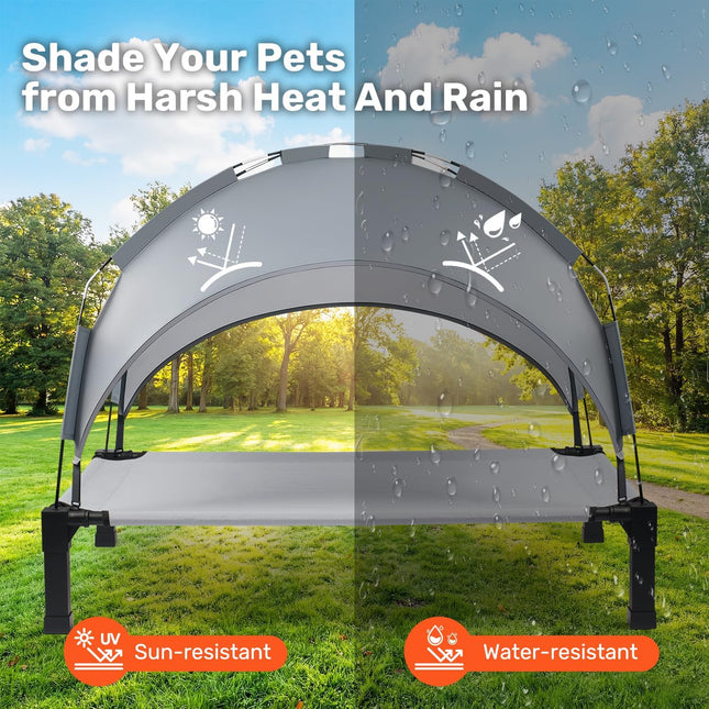 Elevated Dog Bed with Removable Canopy, 42 in