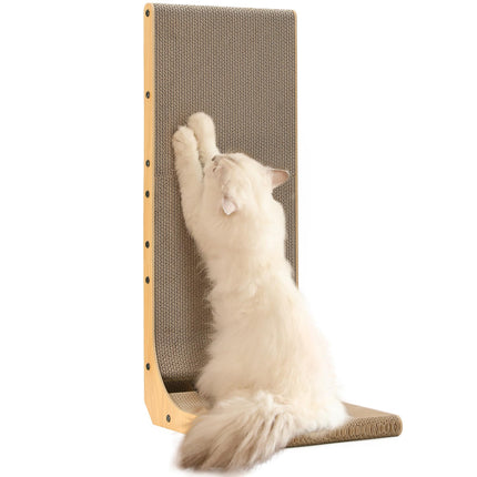 Rascador para Gatos, Almohadilla Rascadora en Forma de L de 18.9 Inch para Gatos de Interior