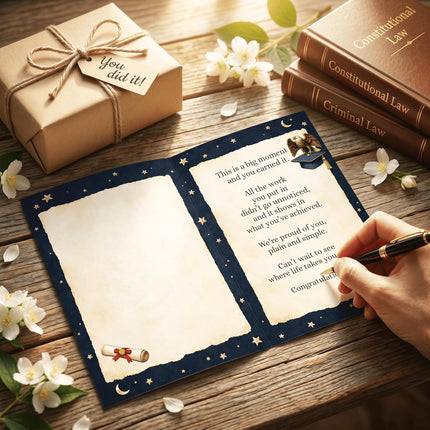 Law School Graduation Card 2026 Law School Graduation Gifts For Women Men Congrats Lawyer Degree Grad Cards For Him Her Son Daughter From Mom Dad Friend 2026 With Envelope Eco Friendly 300GSM Paper