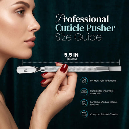 Cuticle Pusher Tool & Spoon Nail Cleaner