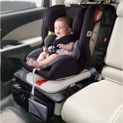 MORROLS Car Seat Protector, 2 Pack Carseat Protector with Thick Padding, Baby/Pets for Child Car Seat-Mesh Pockets-Waterproof-Universal Size(Black)