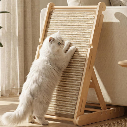Cat Scratcher, 23" Sisal Cats Scratching Board with 5 Adjustable Heights, No Assembly Required, Foldable Cat Scratchers