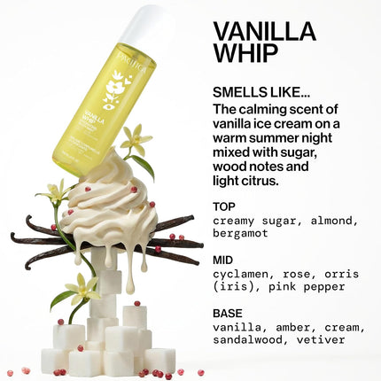 Pacifica Vanilla Whip Body Mist, 5 oz (148 mL), Vegan & Cruelty-Free, Mood-Activating Fragrance Spray, Odor Neutralizing, Skin Hydrating, Phthalate-Free
