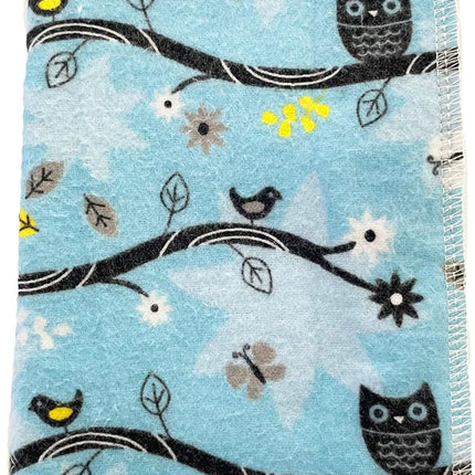 Infant Burping Cloth, Burp Cloths for Baby Boy or Girl, Soft and Absorbent - Cotton Reusable Spit Up Rags, XLarge, 1 Count (Owls)