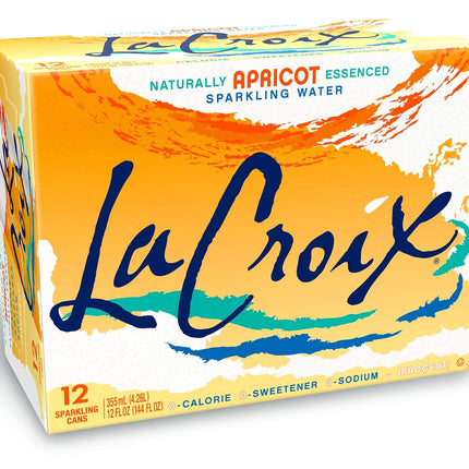 La Croix Sparkling Water Apricot, 12oz Cans (12 pack)