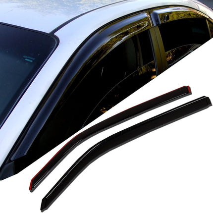 TuningPros WD-749 Tinted Smoke Out-Channel Window Visor Deflector Rain Guard 4-pc Set