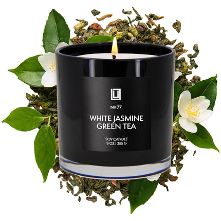 Jasmine, Oud & Sandalwood Scented Soy Blend Jar Candle, 9 Oz.