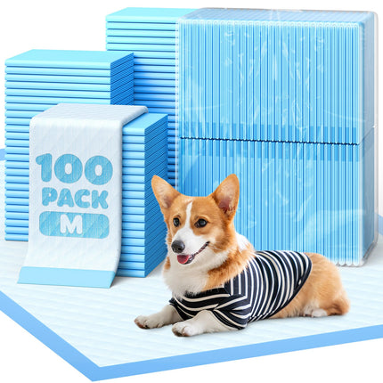 Puppy Pads, 22 x 22 in, Super Absorbent, Spill-Proof, 100 Packs