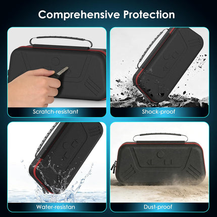 JDGPOKOO Hard Carrying Case for ASUS ROG Xbox Ally & ROG Xbox Ally X 7" 2025, 7 in 1 Accessories Bundle with 2 Screen Protectors, 4 Thumb Grip Caps, Portable Travel Storage Bag Fits Adapter, Cable