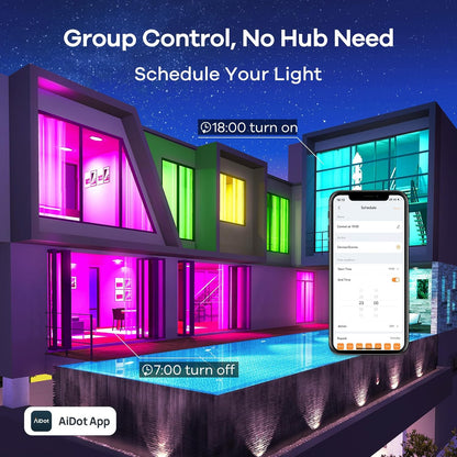 Smart Color Changing LED Light Bulbs, A19 E26, 4-Pack - photo 5