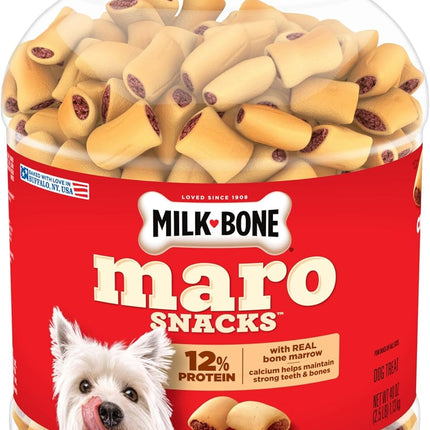 Milk-Bone MaroSnacks Small Dog Treats with Real Bone Marrow, 40 Oz. Canister