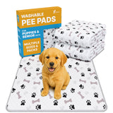 Washable Pee Pads for Dogs - Waterproof Reusable Puppy Pads with Anti-Slip Backing, Pet Training Pad for Puppy Playpen, Crate, Whelping Box, Potty Training (Pack of 2 - 34x36)