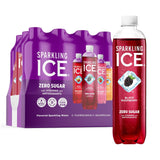 Purple Variety Pack, Flavored Water, Zero Sugar, with Vitamins and Antioxidants, 17 fl oz, 12 count (Black Raspberry, Cherry Limeade, Orange Mango, Kiwi Strawberry)