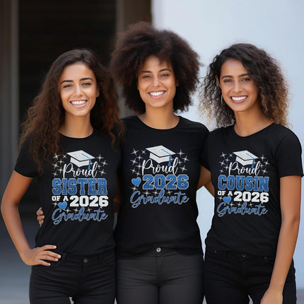 Graduation Shirts 2026 for Family Proud Mom of a 2026 Graduate Shirt Proud Dad Sister Aunt Grandma Shirt Graduation Gifts