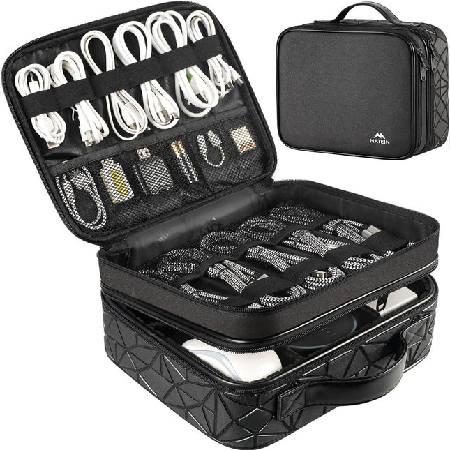 Cord Organizer Case with Adjustable Divider, DJ Cable File Bag for DJ Gear, Sound Instrument and Music Equipment