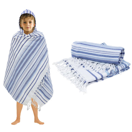 Hooded Bath Towel Wrap - 100% Cotton Soft Hooded Kids Towel