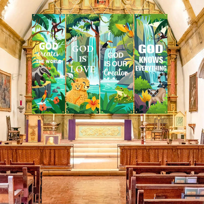 4-Piece Rainforest Waterfall Banners, 72 x 24 in - photo 4