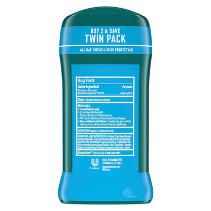 Men Original Antiperspirant Deodorant Cool Rush Twin Pack 48-Hour Sweat & Odor Protection Antiperspirant - photo 2