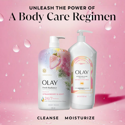 Body Wash for Women, Strawberry & Mint Scent, 29 fl oz