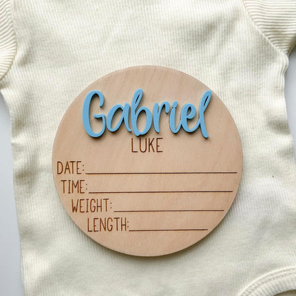 Double Sided Personalized Newborn Announcement Sign for Hospital, Baby Birth Announcement Sign, Newborn Photography Props, Announcement Sign for New Baby - Authentic Genuine Product