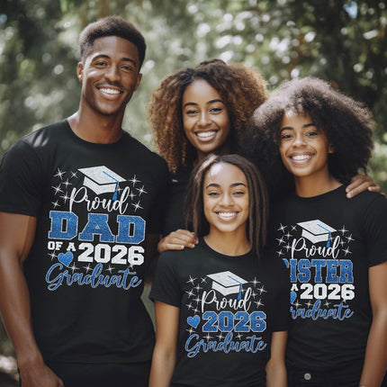 Graduation Shirts 2026 for Family Proud Mom of a 2026 Graduate Shirt Proud Dad Sister Aunt Grandma Shirt Graduation Gifts