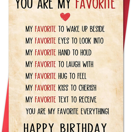 IDU Birthday Card for Husband Wife Boyfriend Girlfriend Couple Men Women,Romantic Happy Birthday Cards Gifts Decorations for Him Her