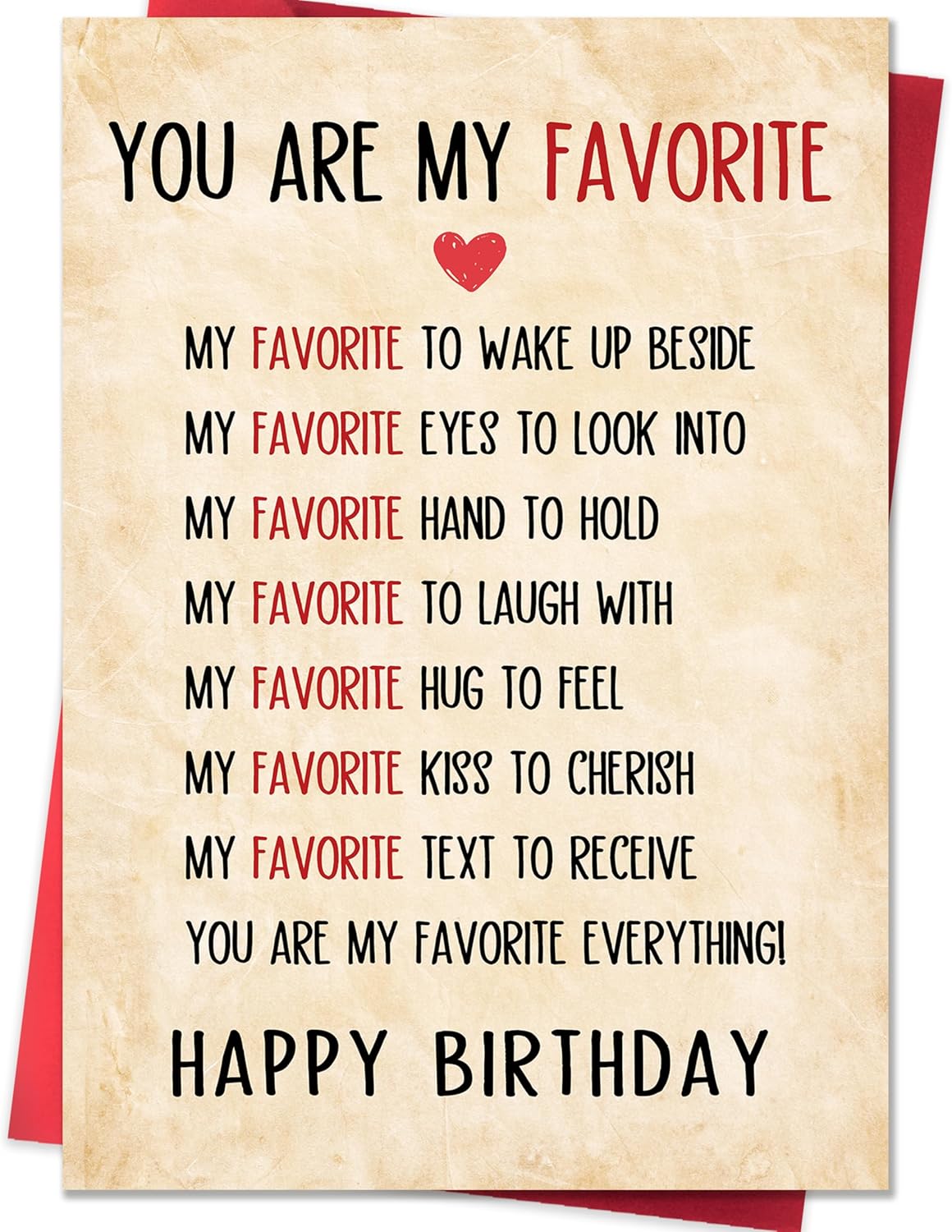 Romantic Happy Birthday Card for Him or Her