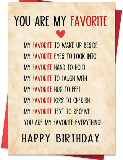 Romantic Happy Birthday Card for Him or Her