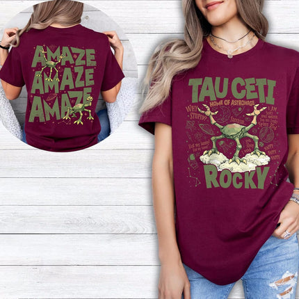 Amaze Amaze Amaze Shirt - Project Rocky Inspired T-Shirt - Tau Ceti Space Blob Graphic Tee - Funny Space Quotes Shirts for Kids & Adults Multiple Colors