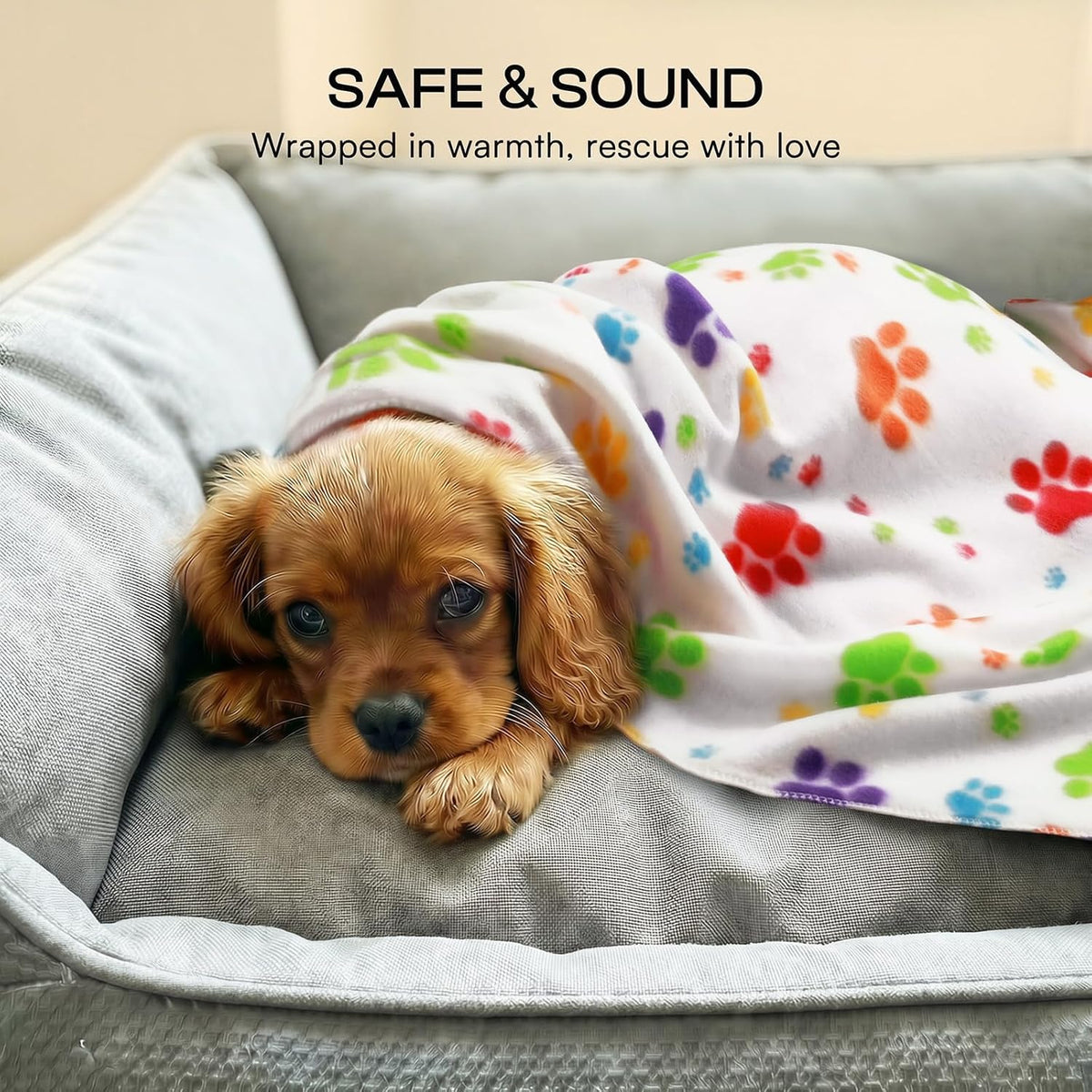 Cute Dog Blanket for Small Medium Dogs 6-Pack Soft Stretchy Fleece - photo 4