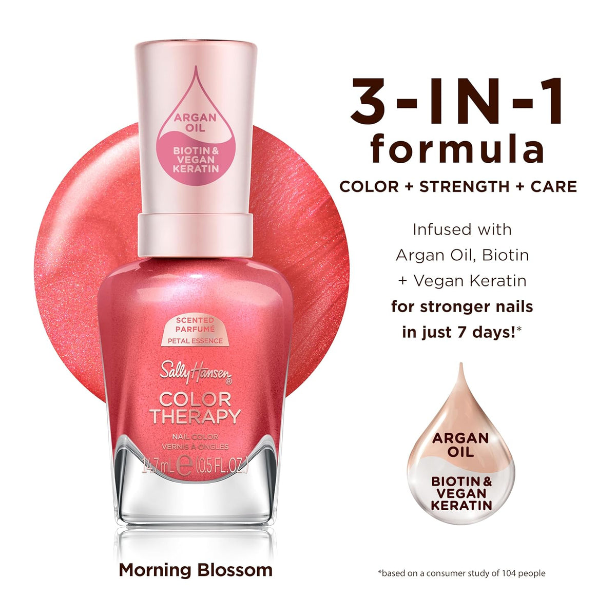 Scented Nail Polish | Biotin, Argan Oil, Long Lasting, Healthy Nails, Nail Strengthener, Opaque | 462 - photo 4