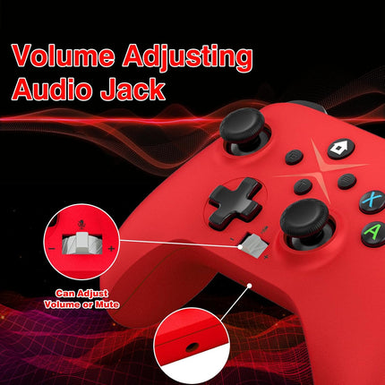 LENISUOLE Wireless Controller 2-Pack - Compatible with Xbox One/Series X|S, PC, Steam | Gamepad with 2.4GHz Wireless Adapter, Turbo, Macro Programming & 3.5mm Audio Jack