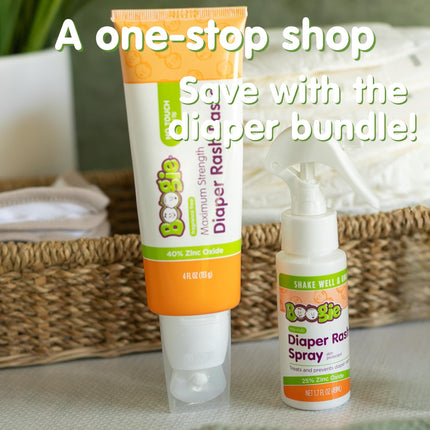Diaper Rash Relief Bundle, No-Rub Spray & Maximum Strength Paste