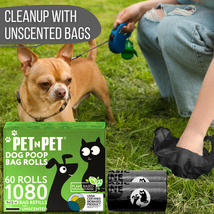 Dog Poop Bags Rolls, 1080 Count, Large, Leak Proof, Unscented - photo 6