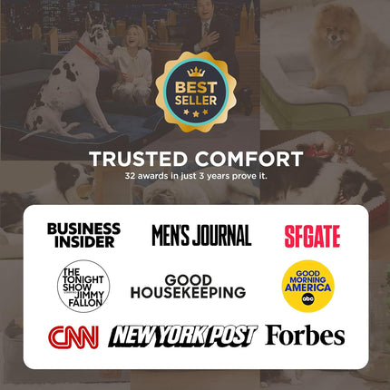 Bedsure Orthopedic Dog Beds Large Sized Dog - Washable Large Dog Cat Bed Waterproof, Comfort Dogs Couch Sofa with Washable Removable Cover, Pet Bed with Nonskid Bottom, Grey, 35"